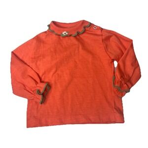 Vtg Sears Toddler Girls Top Shirt Blouse Ruffle Flower Sz M (21-26 Lbs)